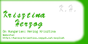 krisztina herzog business card